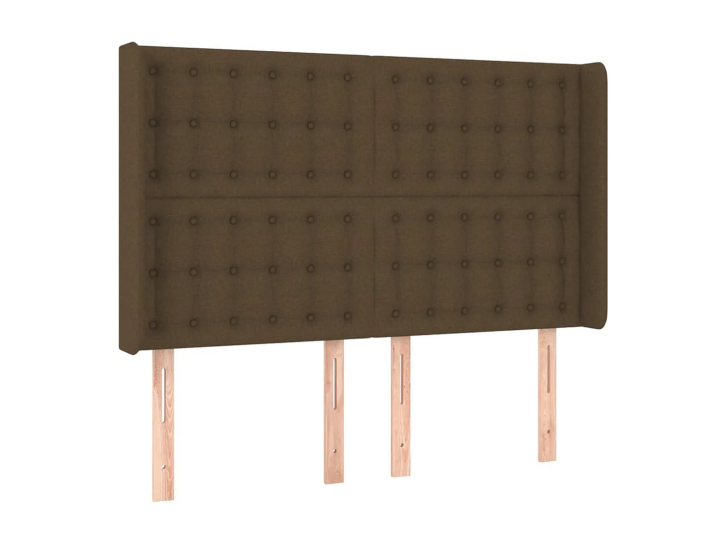 Sommier tapissier matelas et LED Marron foncé 140x200 cm Tissu