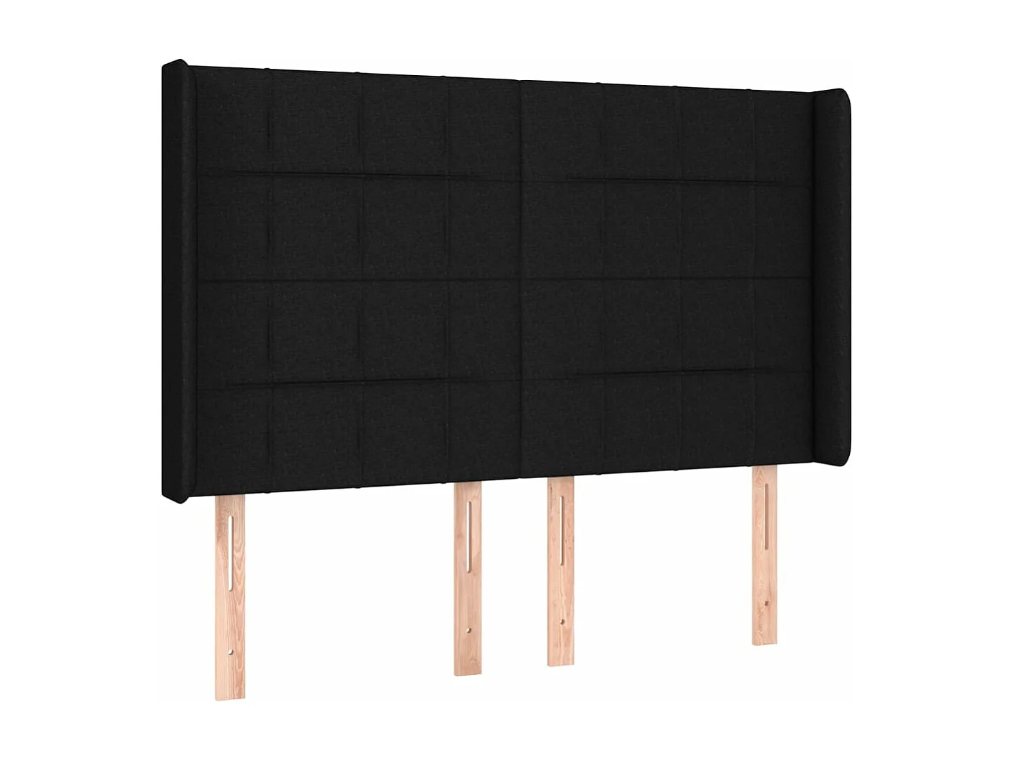 Cama box spring colchón y luces LED tela negro 140x190 cm