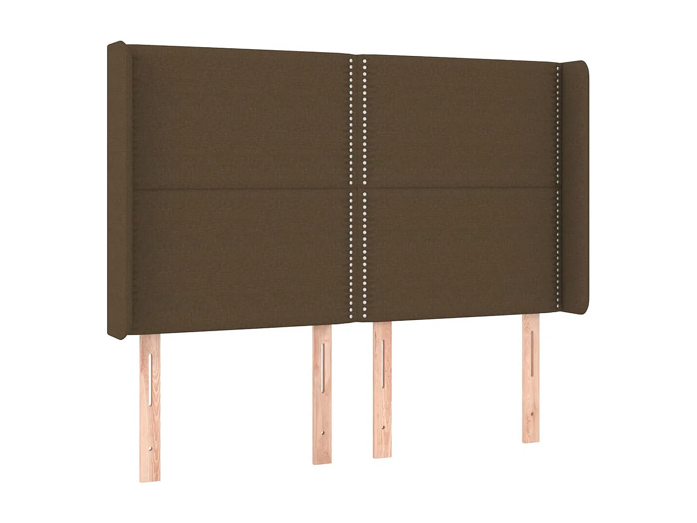 Sommier tapissier matelas et LED Marron foncé 140x200 cm Tissu