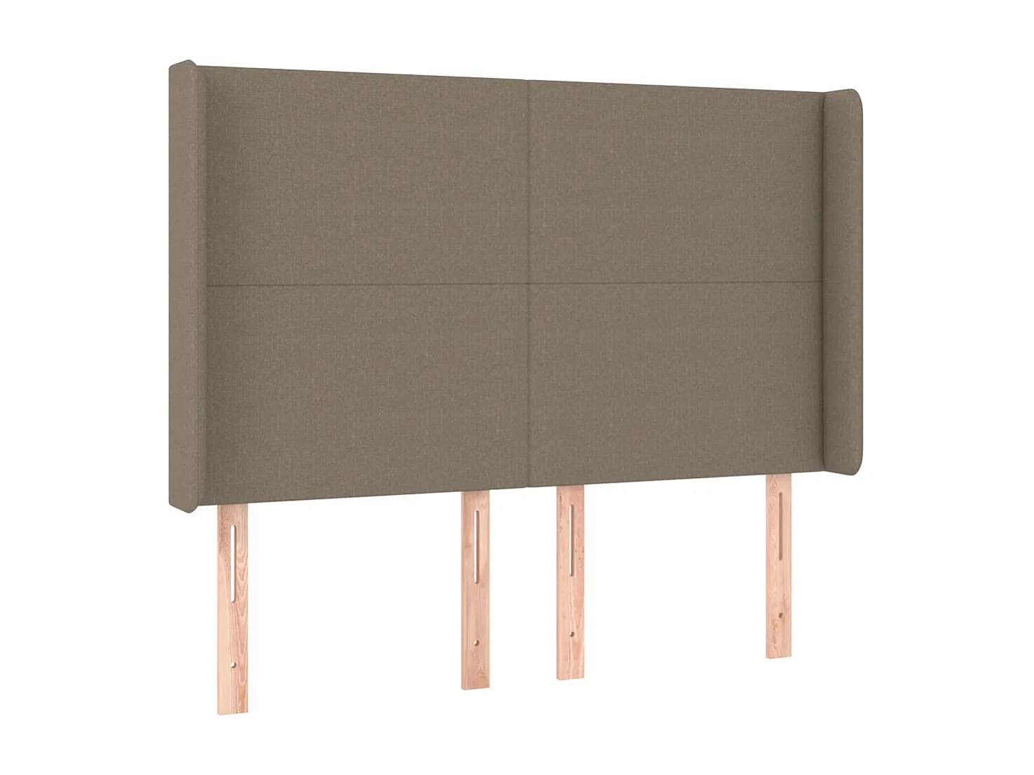 Sommier tapissier avec matelas et LED Taupe 140x200 cm Tissu