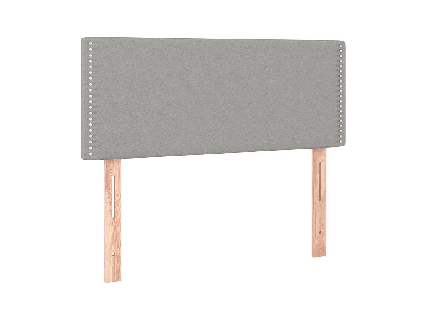 Cama box spring c/ colchão e LED 100x200 cm tecido cinza-claro