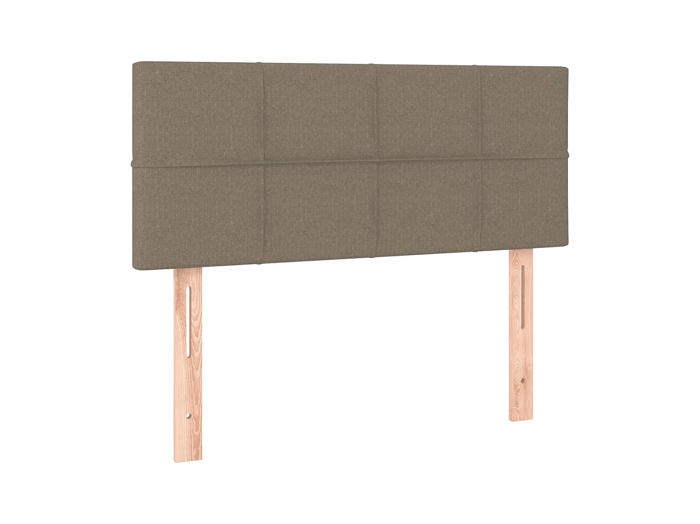 Sommier à lattes de lit matelas et LED taupe 120x190 cm tissu
