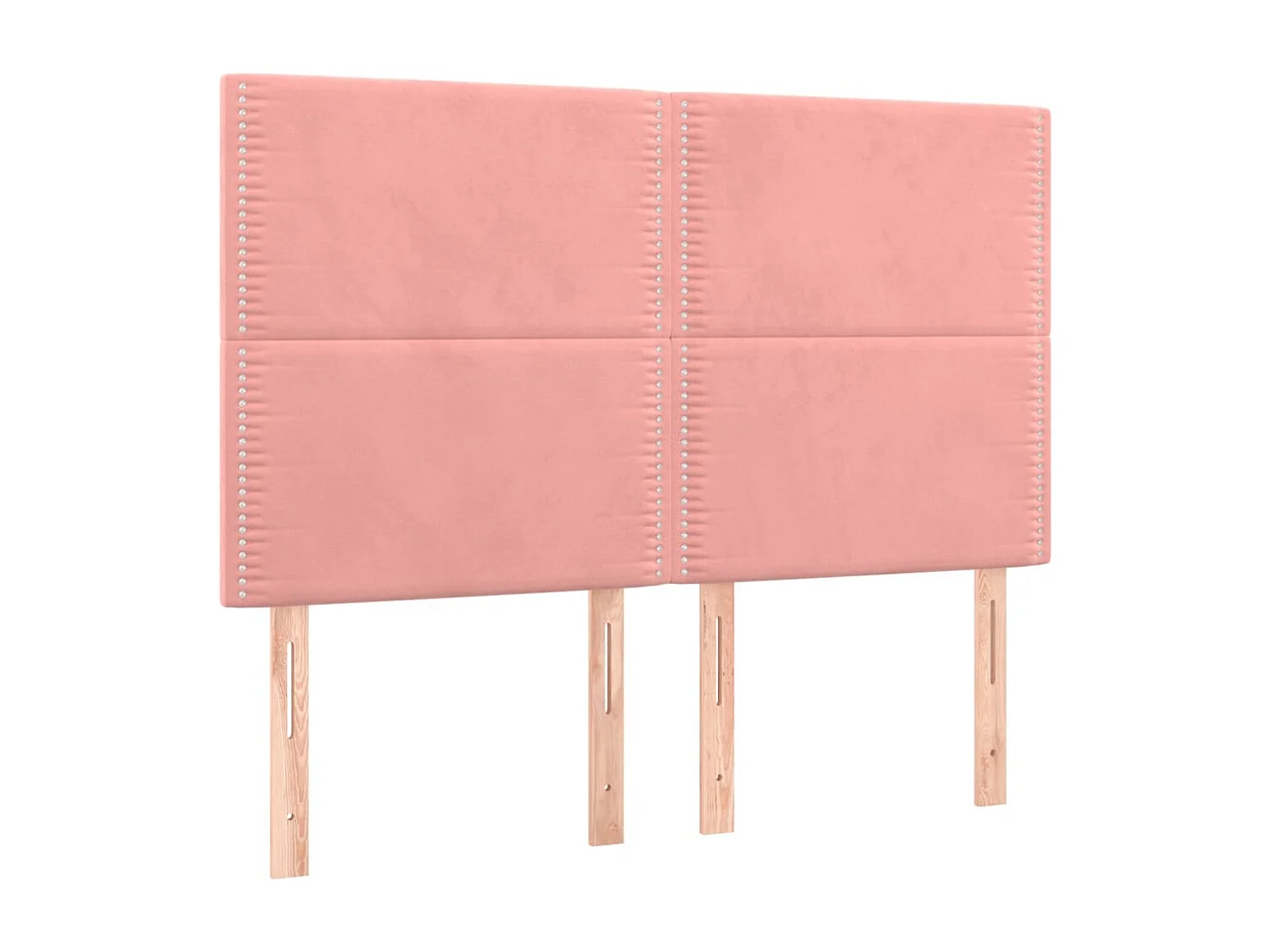 Cama box spring c/ colchão/LED 140x200 cm veludo rosa