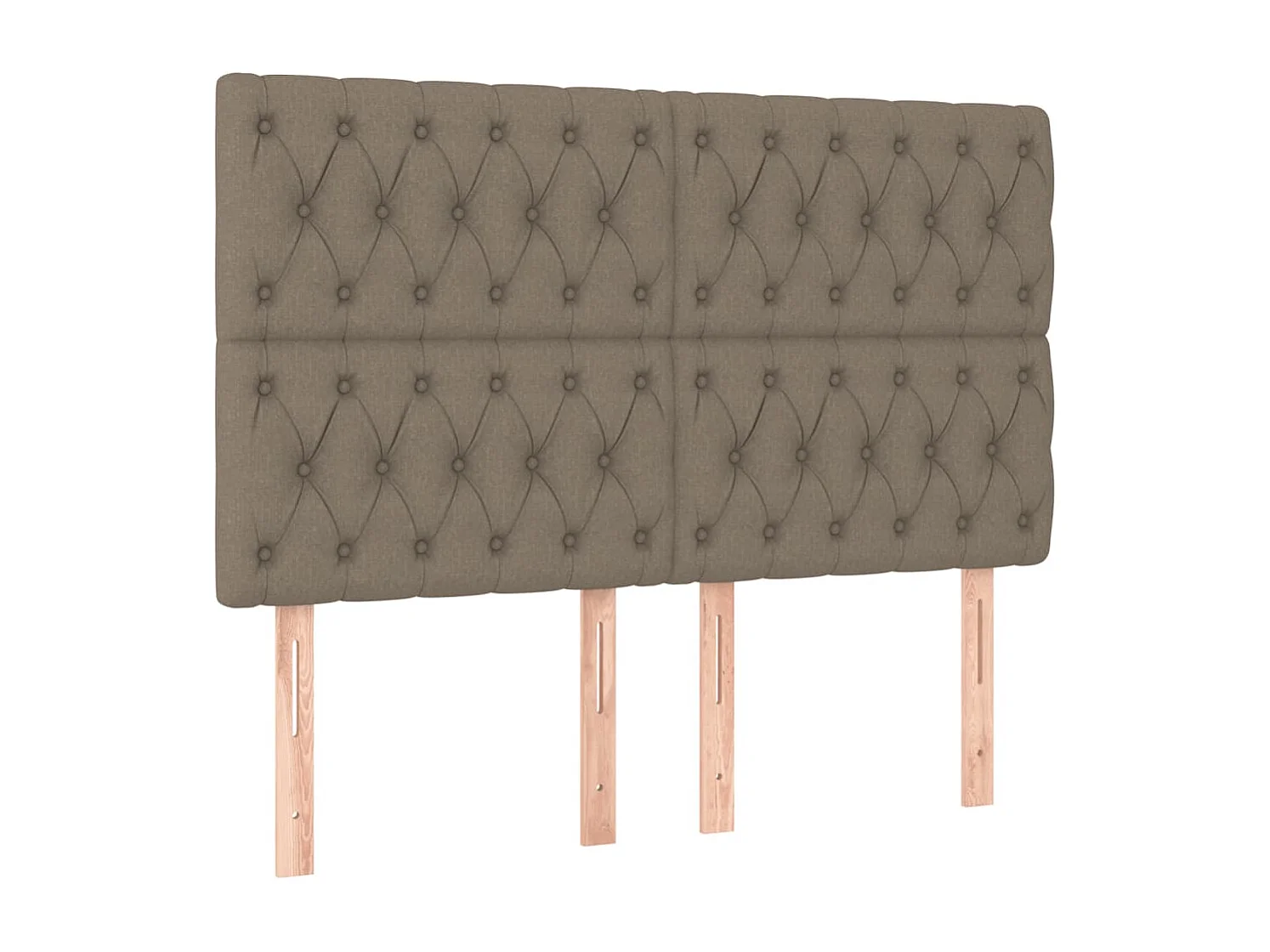 Sommier tapissier avec matelas et LED Taupe 140x200 cm Tissu