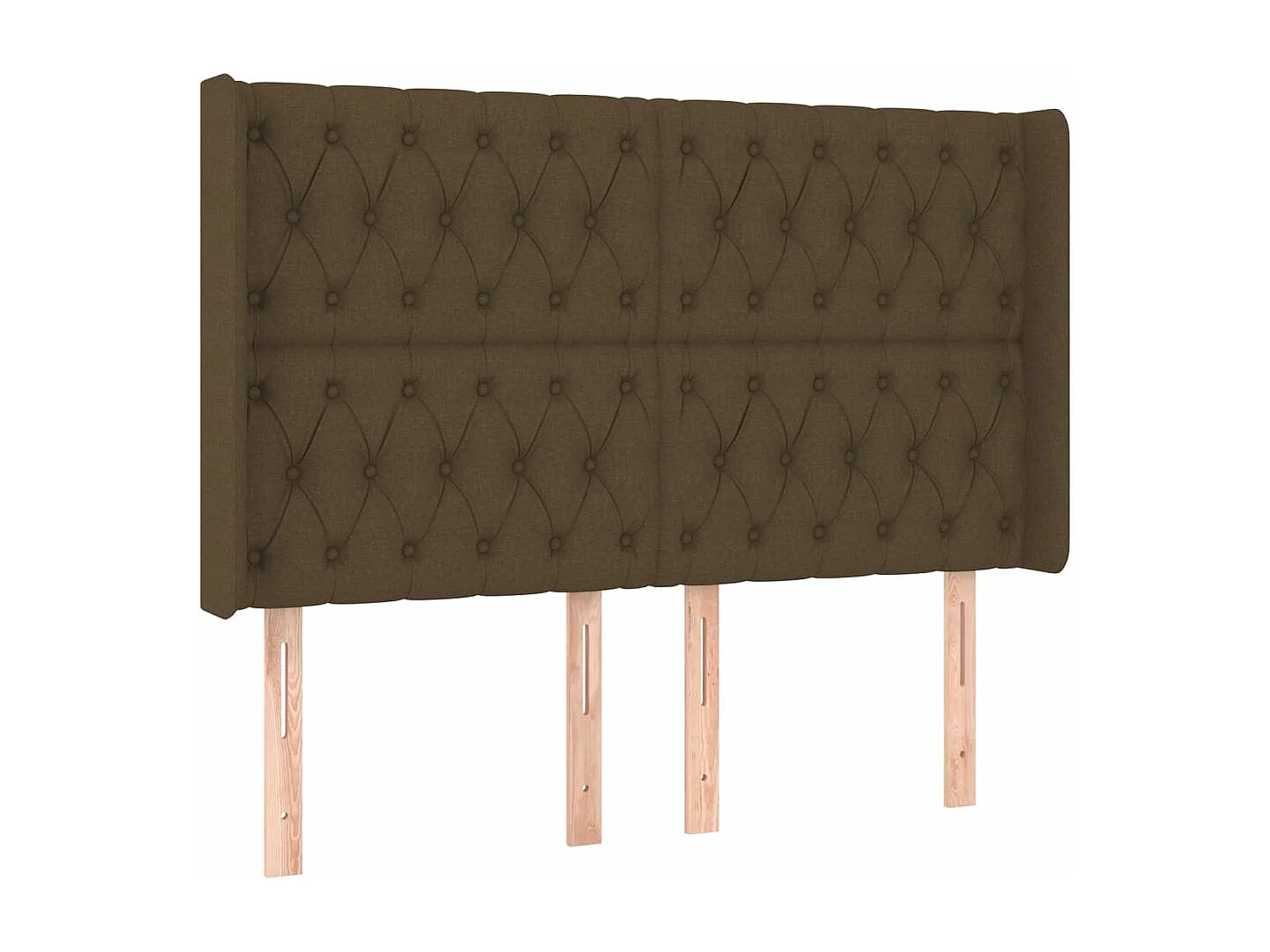 Sommier tapissier matelas et LED Marron foncé 140x200 cm Tissu