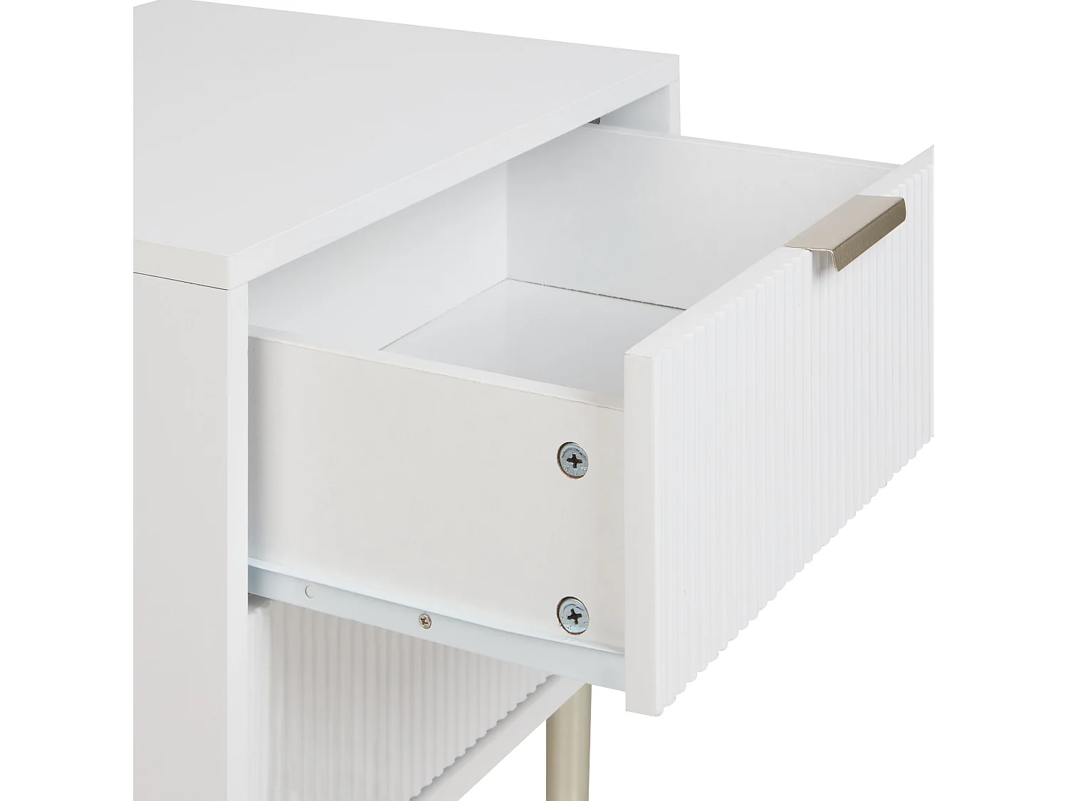 Table de nuit à 2 tiroirs SOHO Blanc