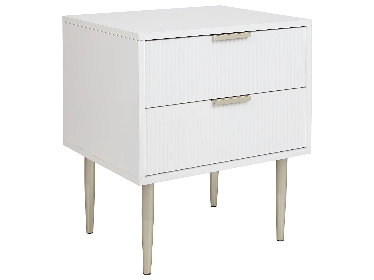 2 Drawer Bedside Table SOHO White