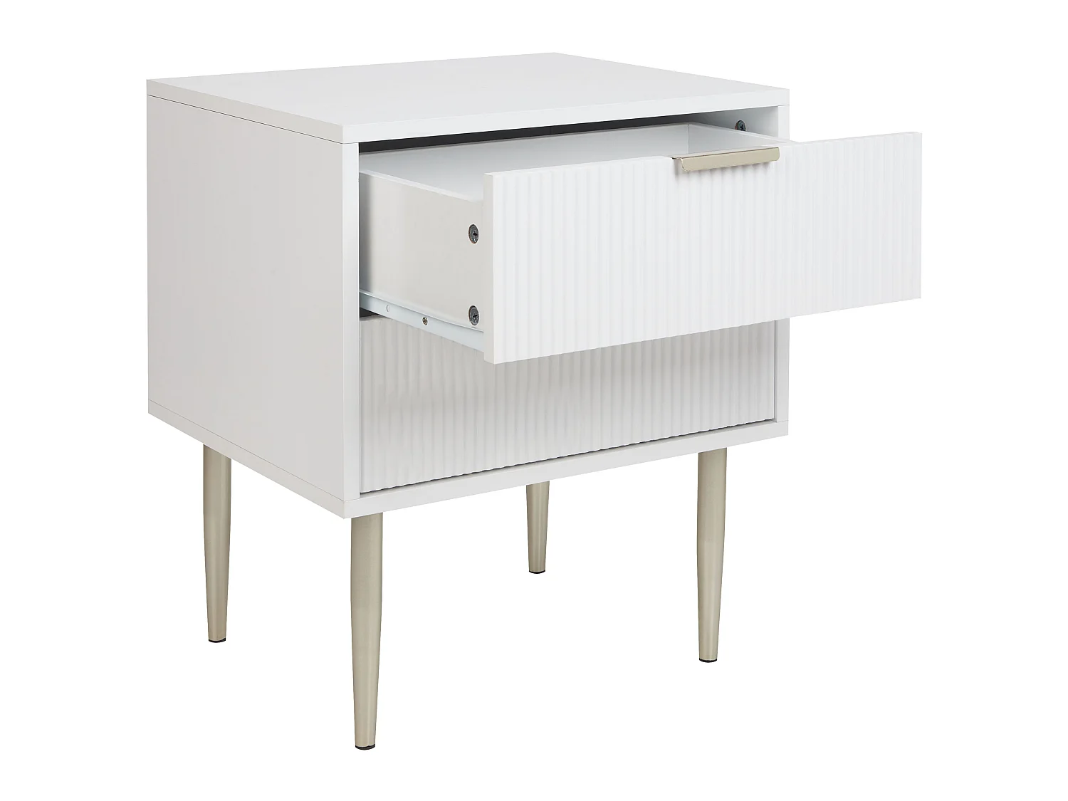 2 Drawer Bedside Table SOHO White