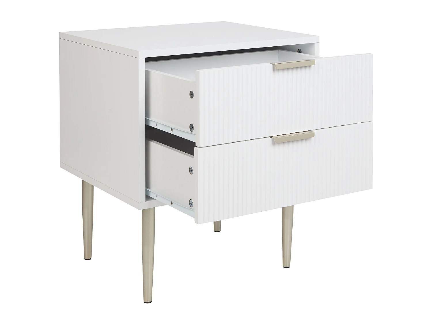2 Drawer Bedside Table SOHO White