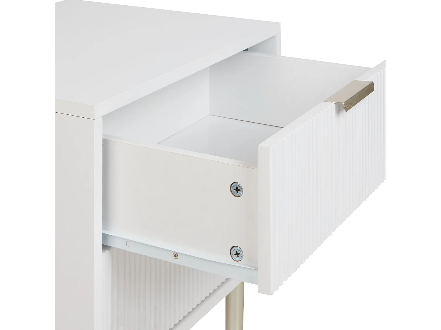 2 Drawer Bedside Table SOHO White