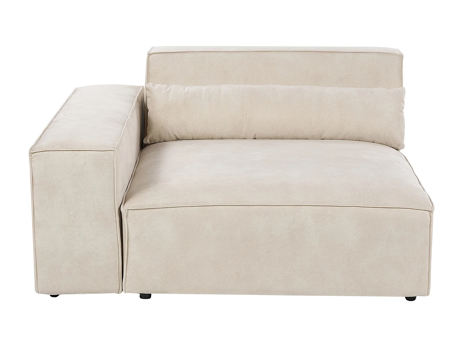 Sofa modułowa HELLNAR Welur Jasnobeżowy z otomaną dla 2 osób