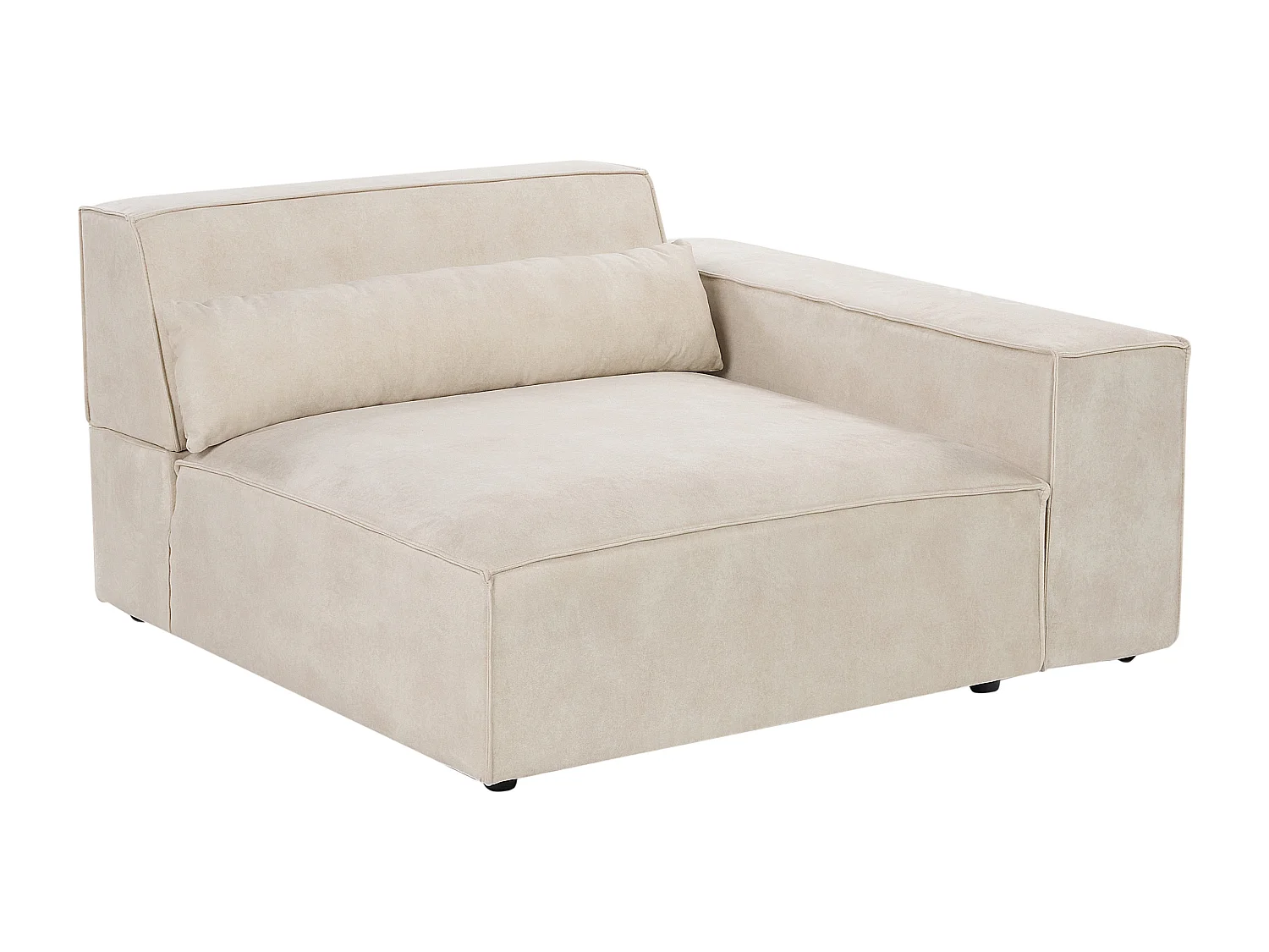 Module d\'angle HELLNAR Velours Beige clair Côté droite