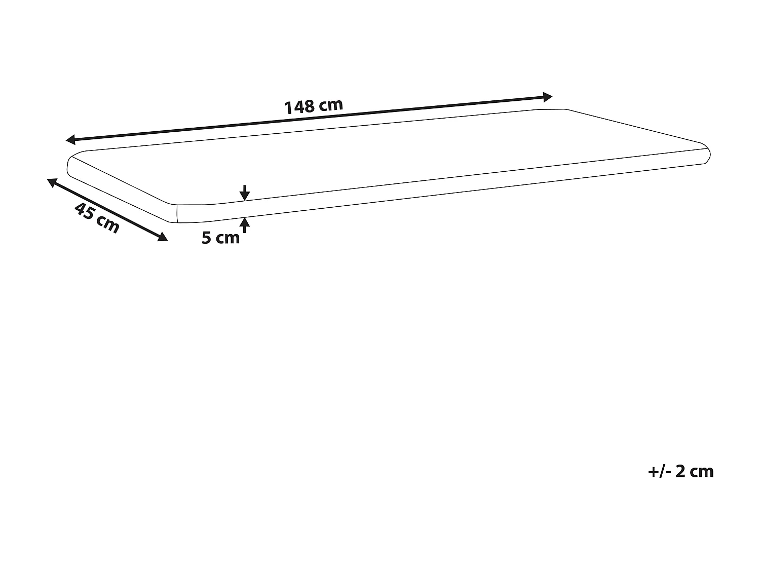 Bankauflage SOVANA 45 x 148 cm Dunkelrot