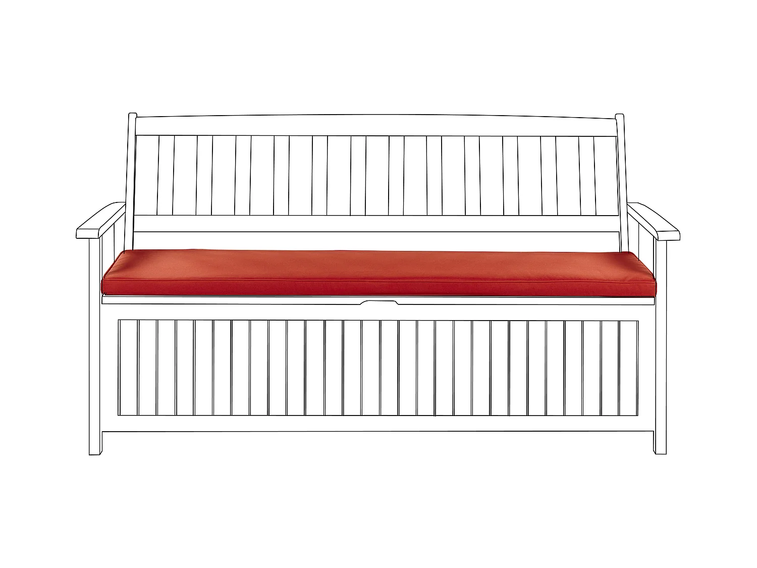 Coussin de banquette SOVANA Rouge foncé
