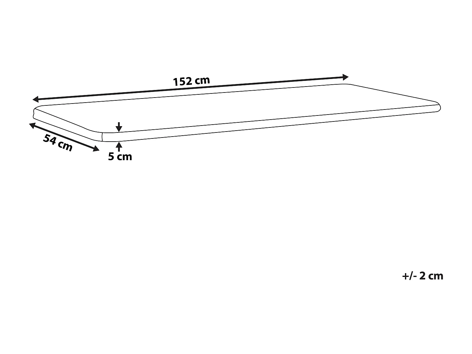 Bankauflage VIVARA 152 x 54 cm Cremeweiss
