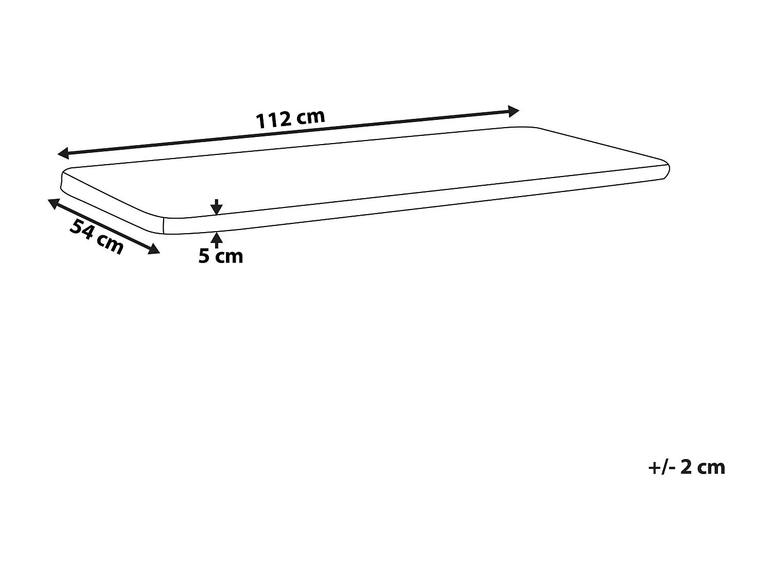 Zitkussen voor bank VIVARA 112 x 54 cm Gebroken wit