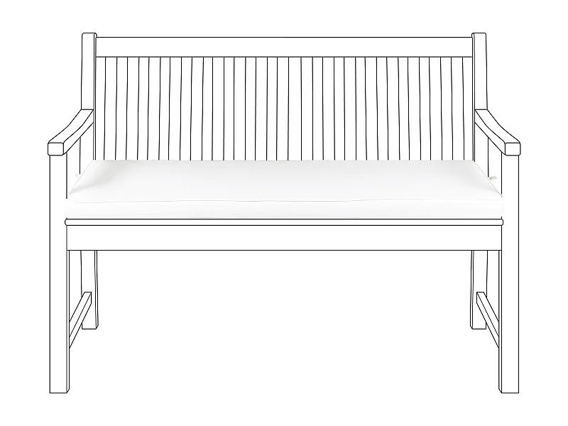 Bankauflage VIVARA 112 x 54 cm Cremeweiss