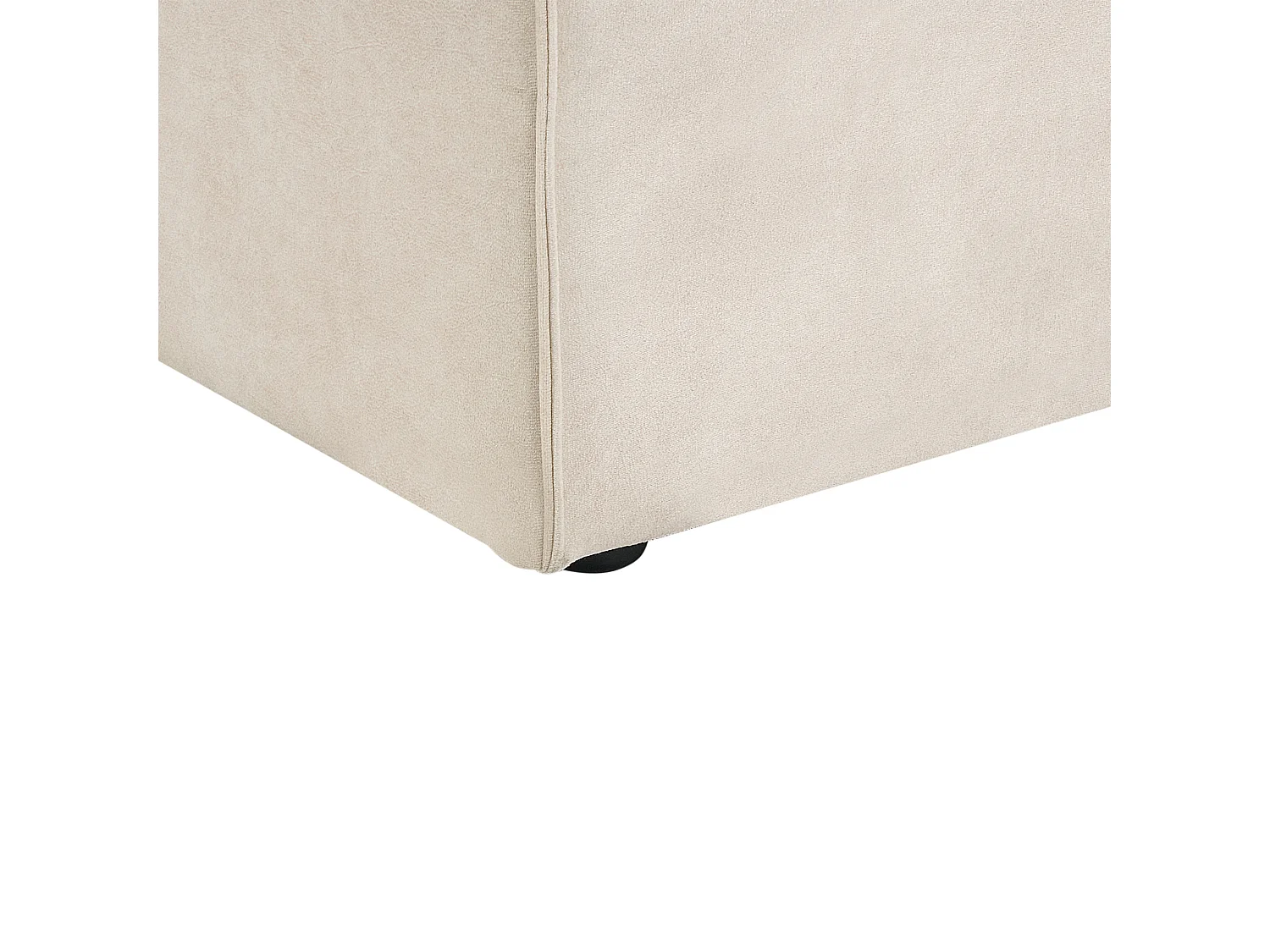 Chaise longue côté droite HELLNAR Velours Beige clair