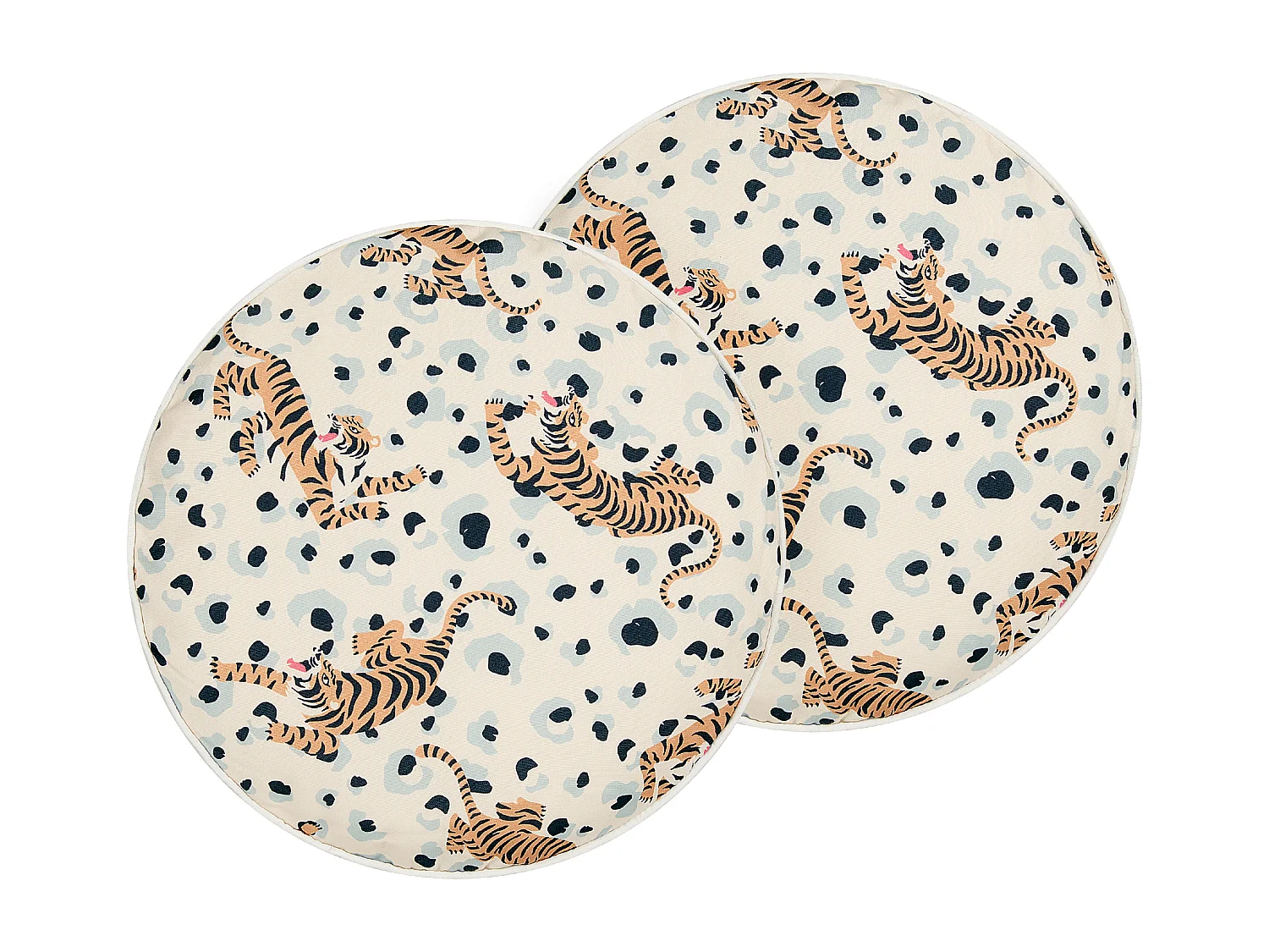 Lot de 2 coussins d'extérieur ARENZANO Motif animal 40 x 40 cm Beige
