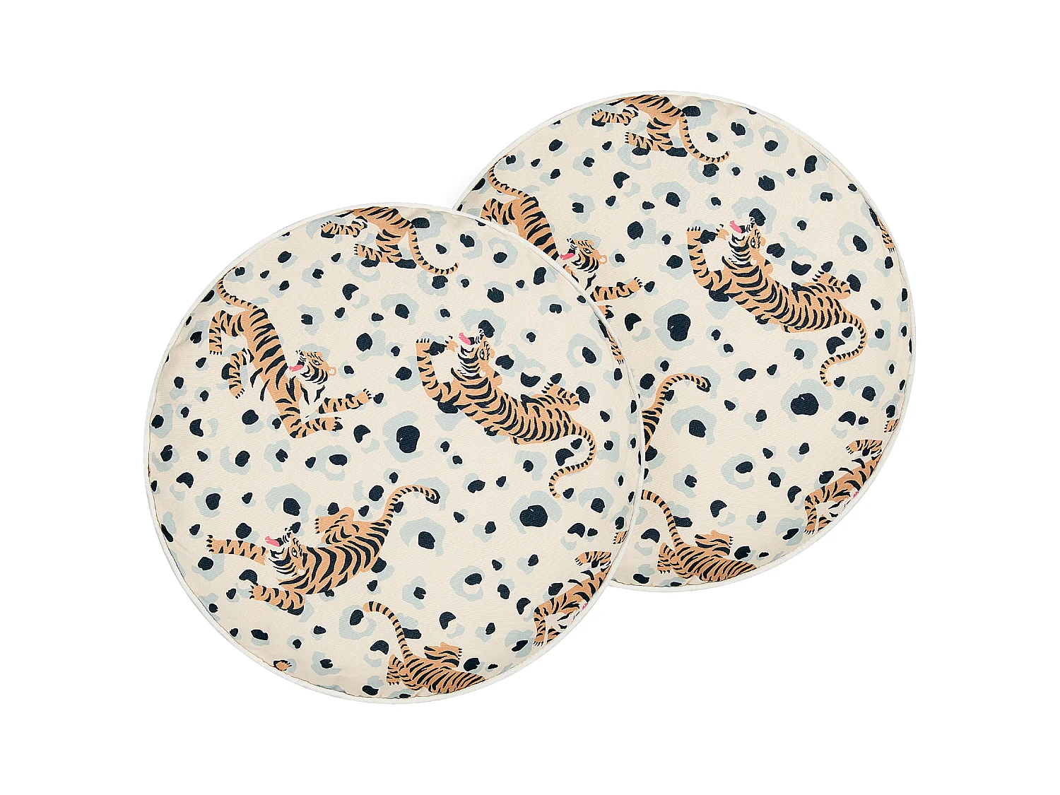 Lot de 2 coussins d'extérieur ARENZANO Motif animal 40 x 40 cm Beige