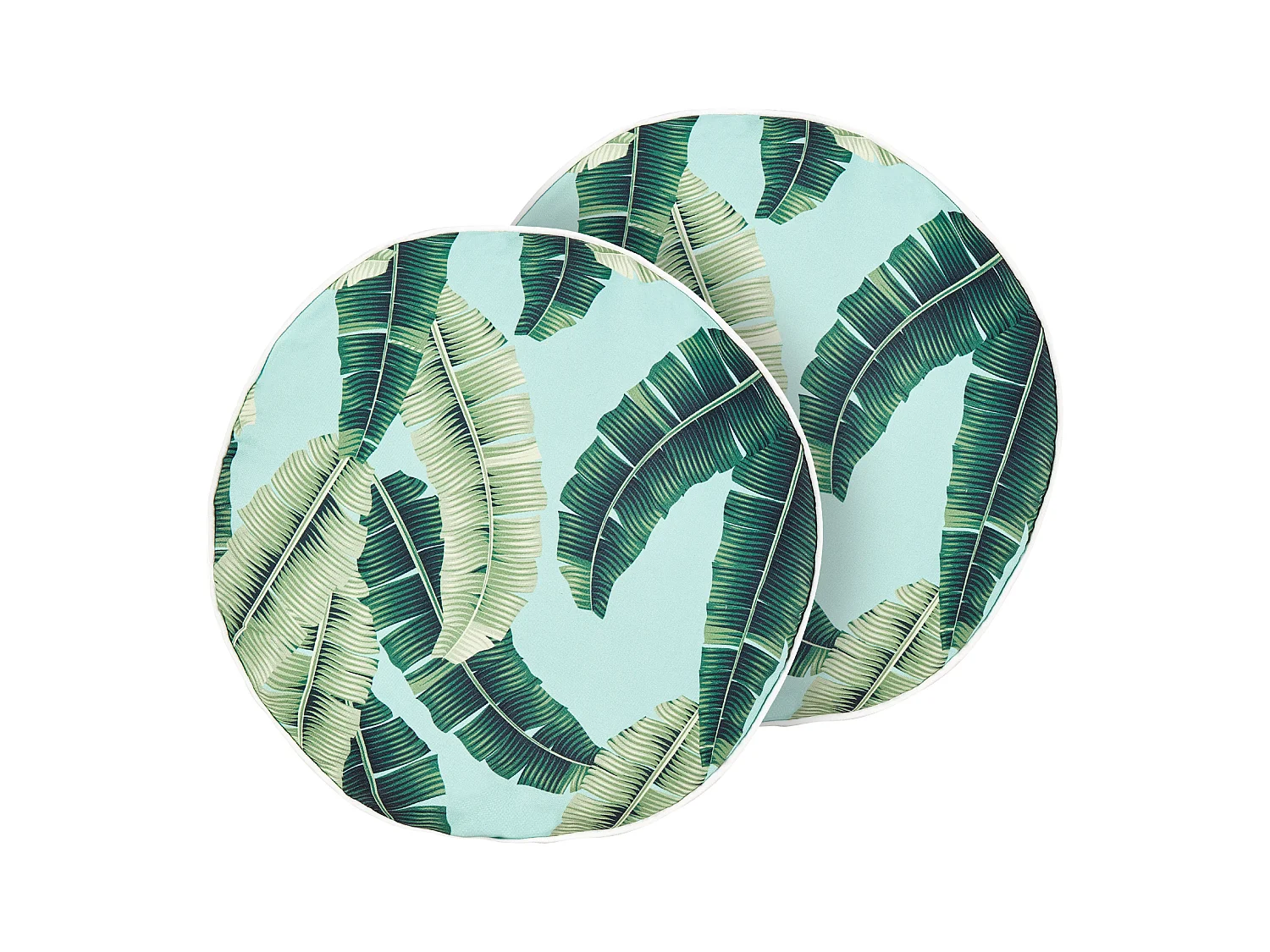 Lot de 2 coussins d'extérieur BOISSANO Motif de plante 40 x 40 cm Vert