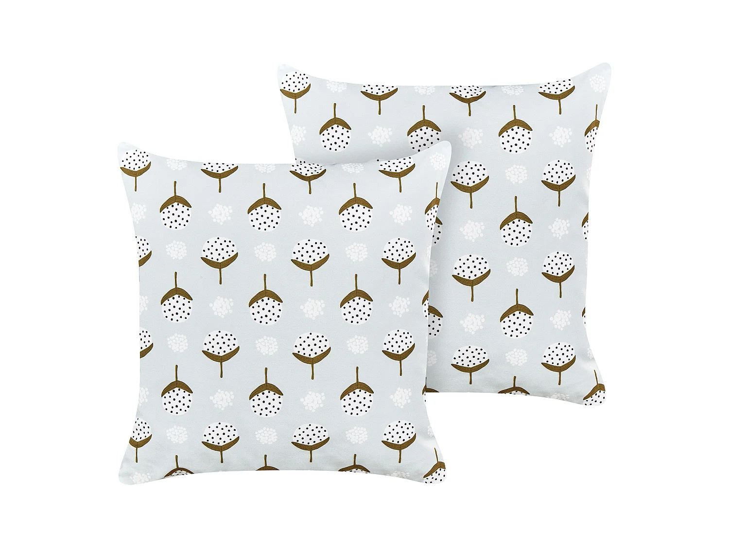 Lot de 2 coussins d'extérieur CUNEO Motif géométrique 45 x 45 cm Vert
