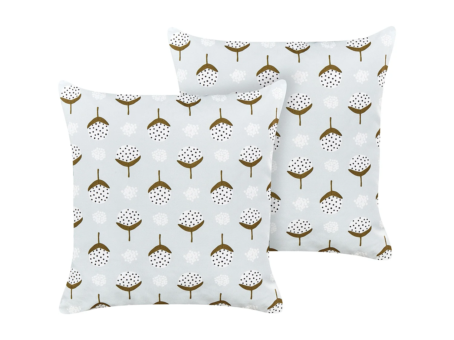 Lot de 2 coussins d'extérieur CUNEO Motif géométrique 45 x 45 cm Vert