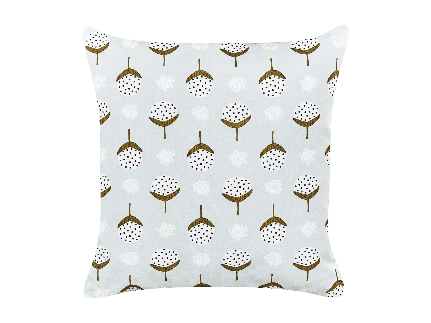 Gartenkissen 2er Set grün 45x45cm quadratisch mit Pflanzenmotiv Outdoor Mallare