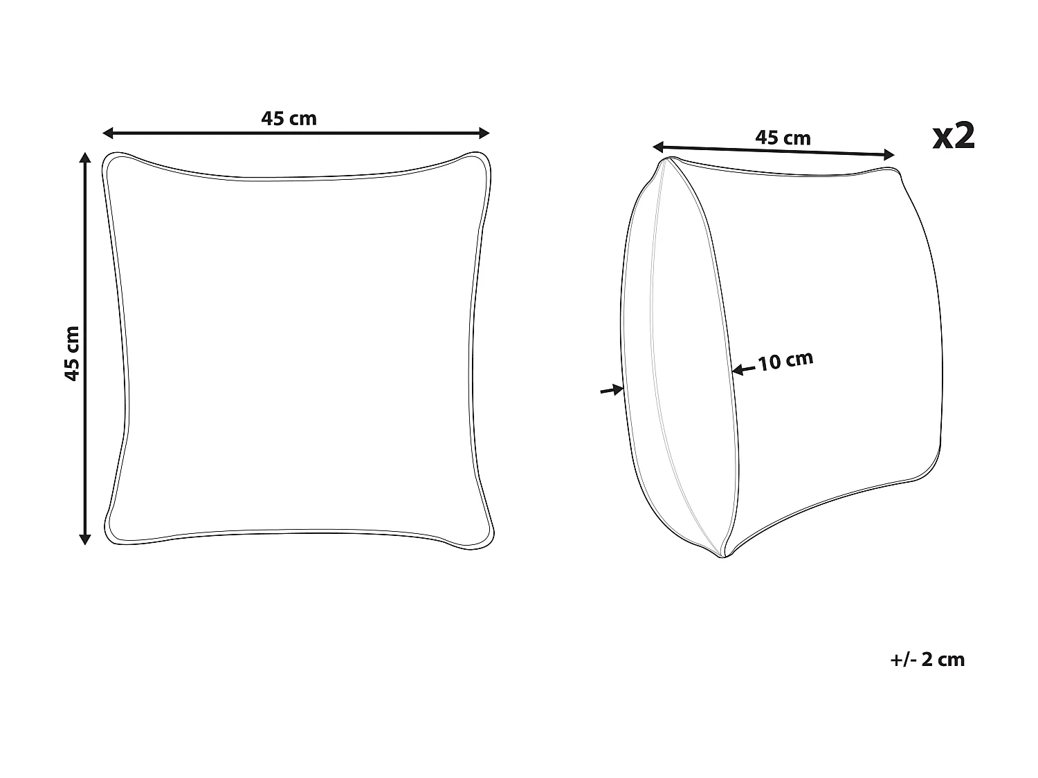 Set van 2 tuinkussens CUNEO Geometrisch patroon 45 x 45 cm Groen