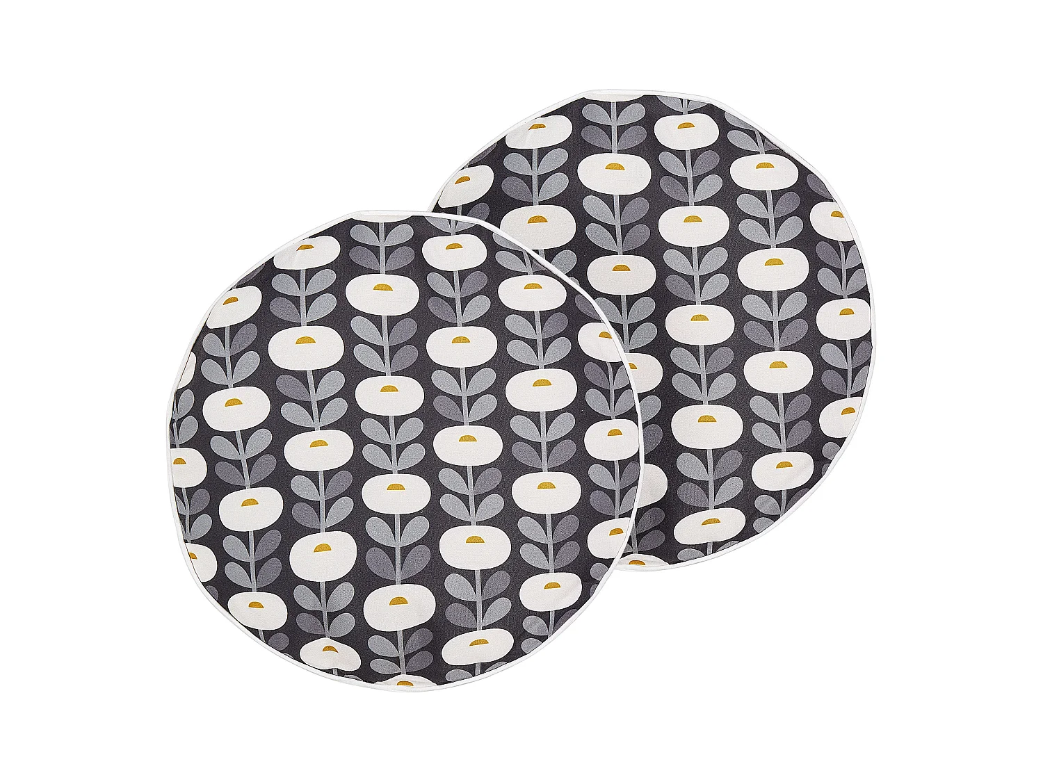 Lot de 2 coussins d'extérieur VALSORDA Motif géométrique 40 x 40 cm Gris