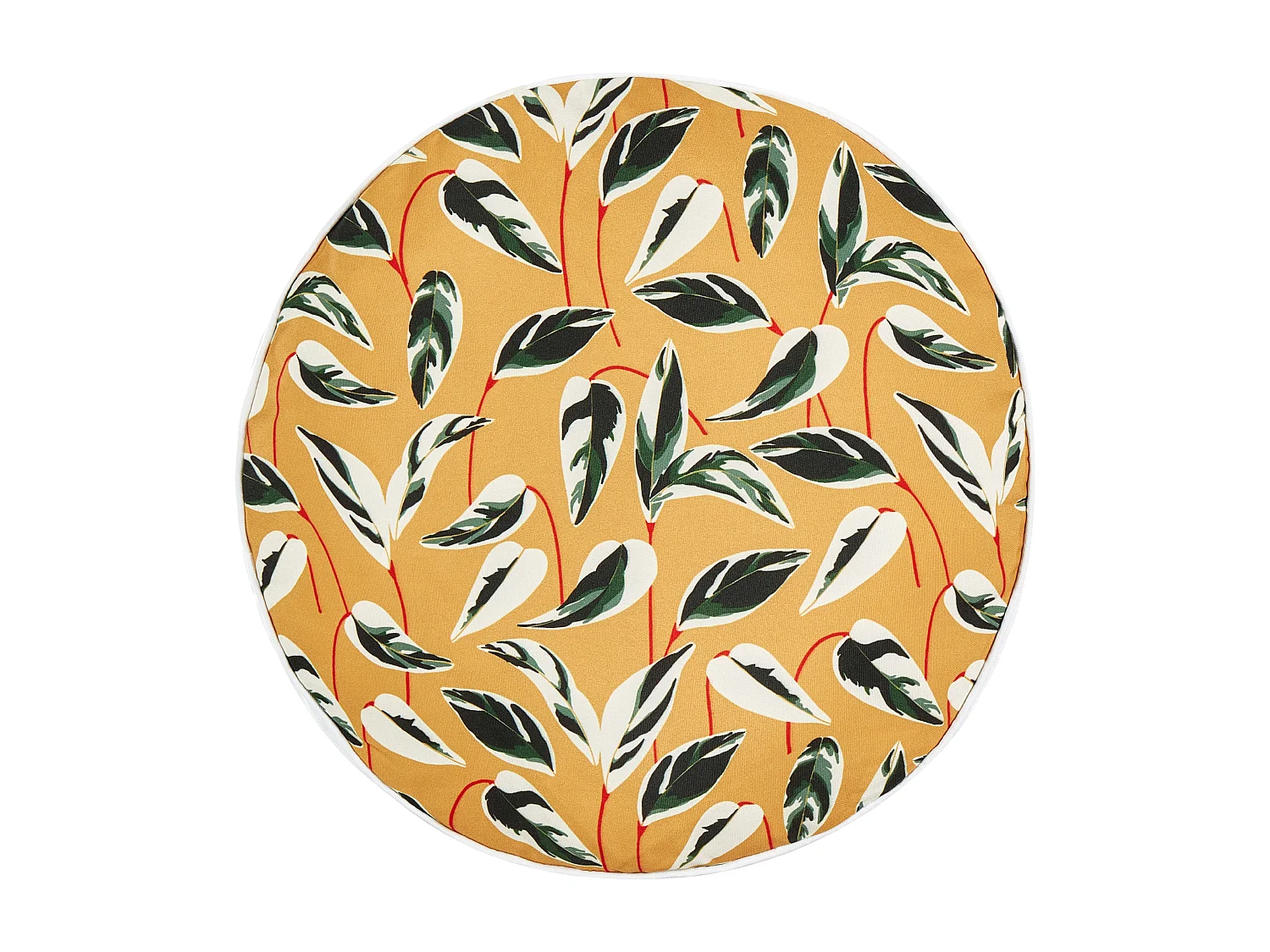 Lot de 2 coussins d'extérieur TAGGIA Motif de plante 40 x 40 cm Jaune