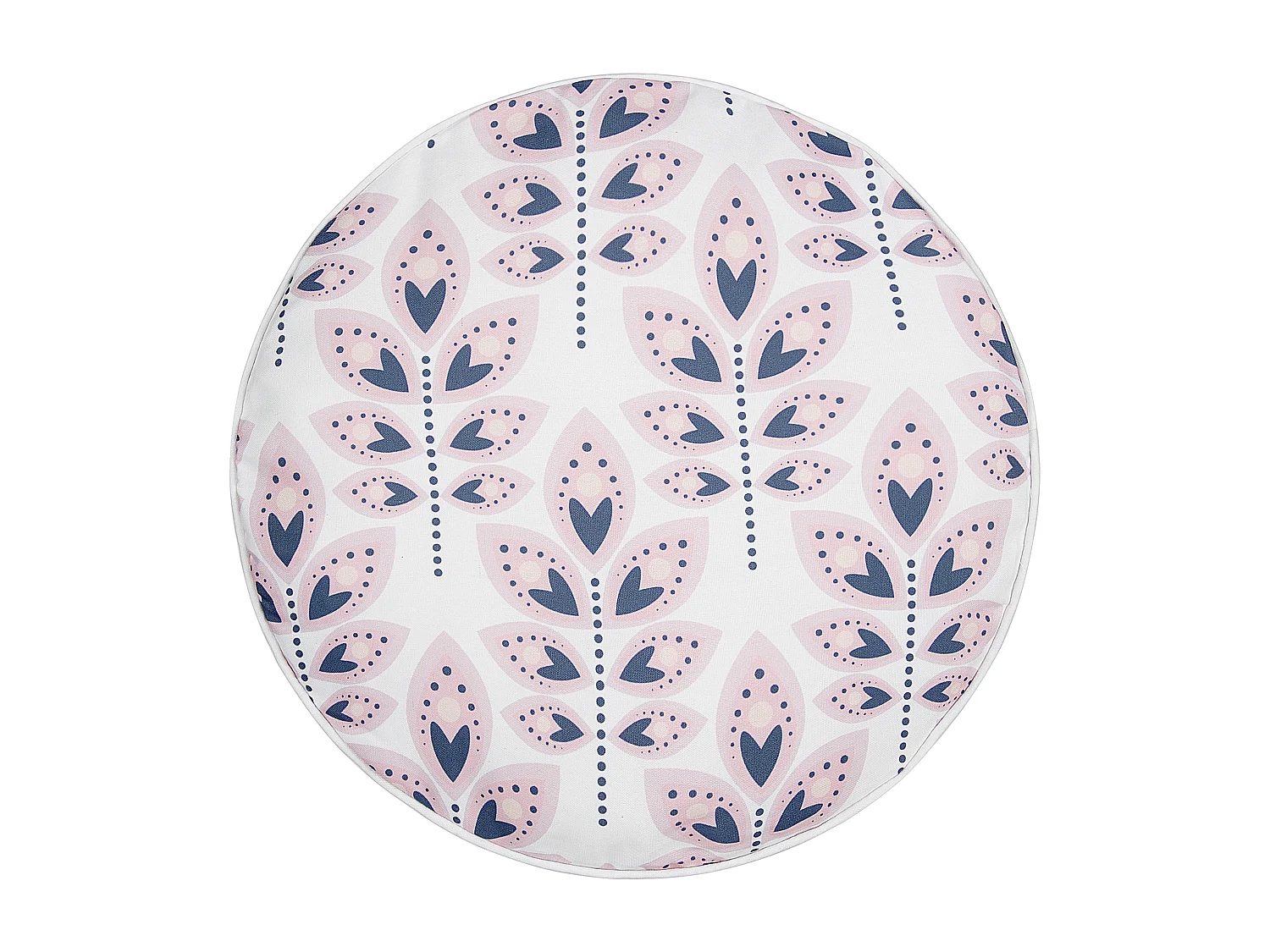 Lot de 2 coussins d'extérieur TORRETTA Motif de plante 40 x 40 cm Blanc cassé