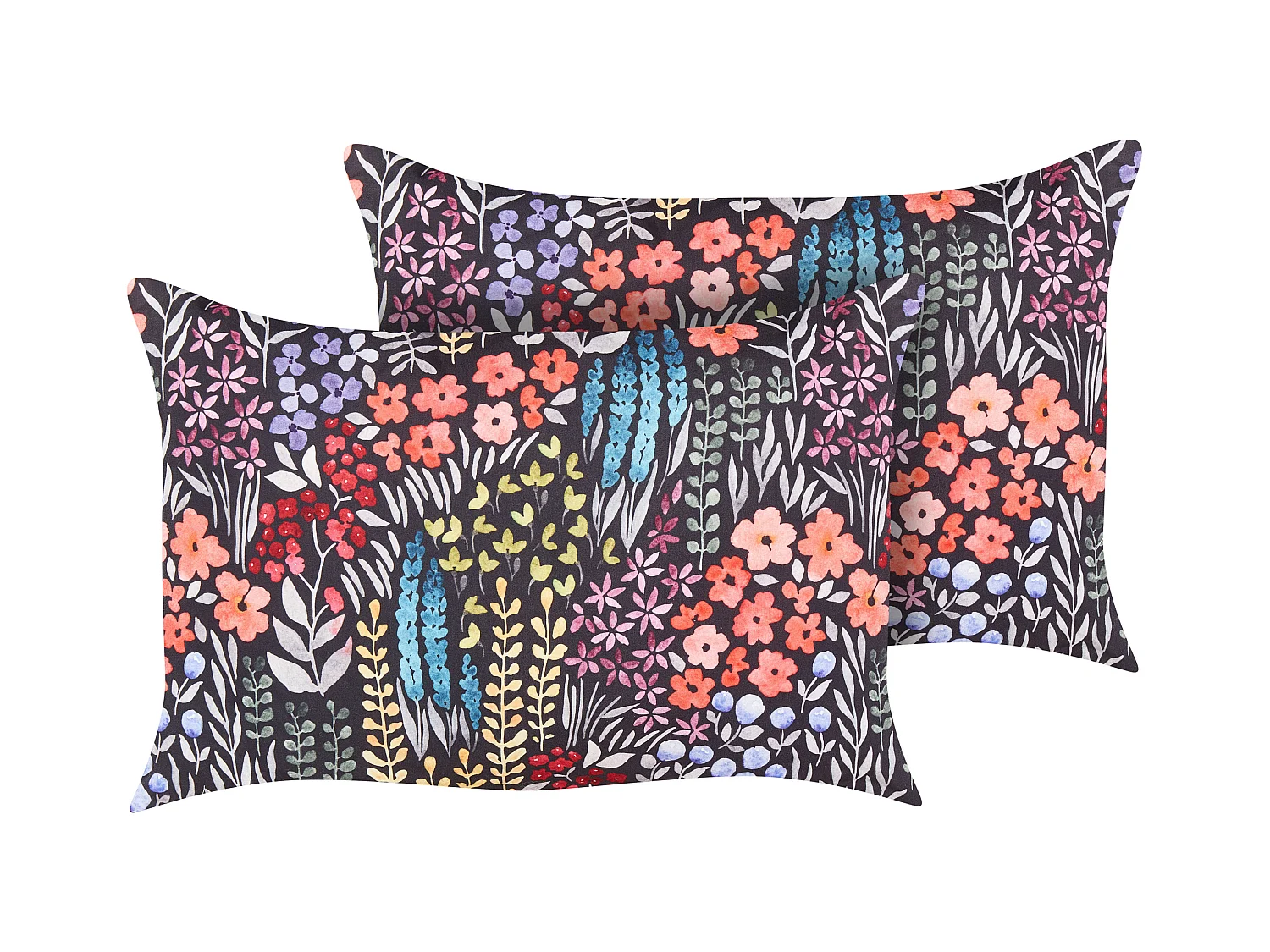 Lot de 2 coussins d'extérieur CASTELARO Motif floral 40 x 60 cm Multicolore
