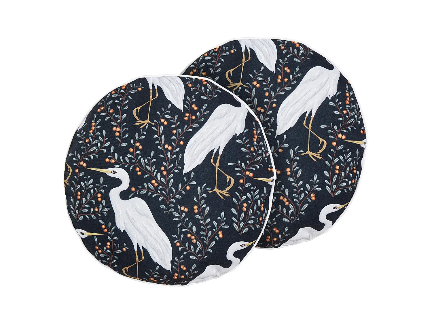 Set di 2 cuscini da esterno PIANAZZO 40 x 40 cm Nero Trama animale