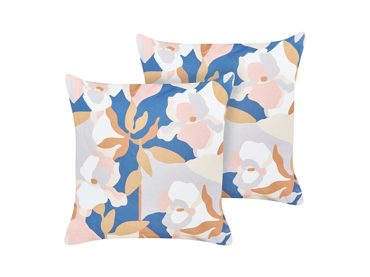 Lot de 2 coussins d'extérieur VEREZZI Motif floral 45 x 45 cm Multicolore