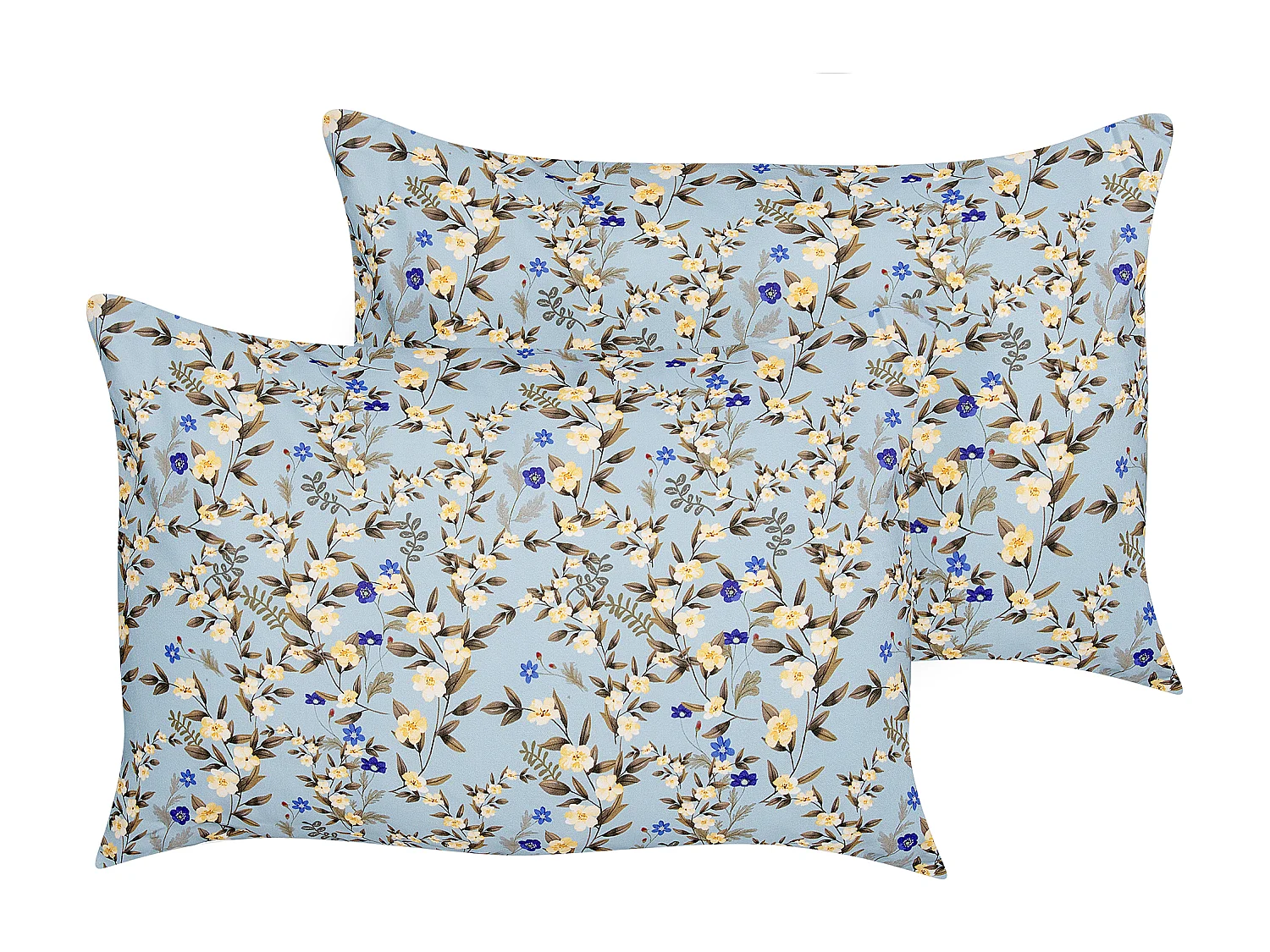 Set di 2 cuscini da esterno VALLORIA 40 x 60 cm Blu Trama floreale