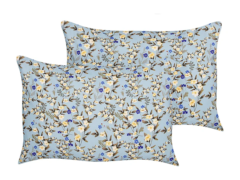 Set van 2 tuinkussens VALLORIA 40 x 60 cm Blauw Bloempatroon