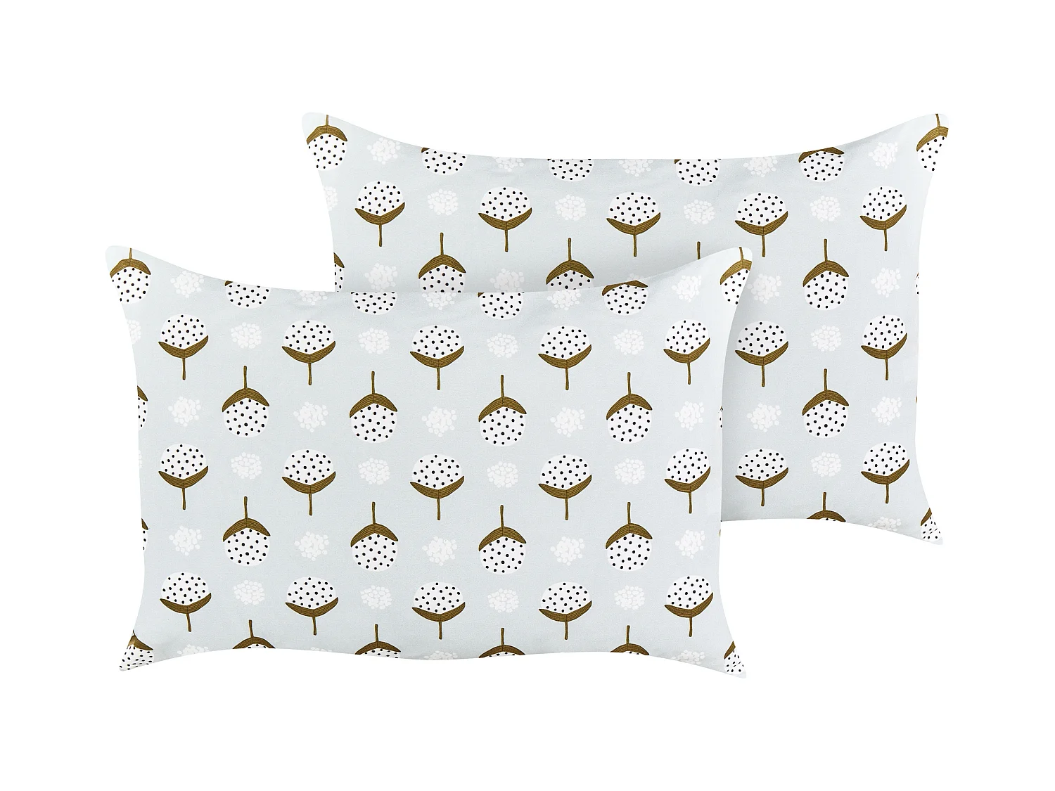 Lot de 2 coussins d'extérieur CUNEO Motif géométrique 40 x 60 cm Vert