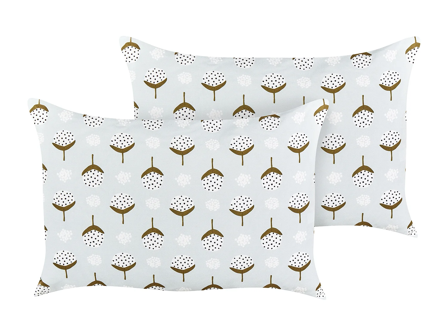 Conjunto de 2 almofadas de jardim CUNEO Padrão geométrico 40 x 60 cm Verde