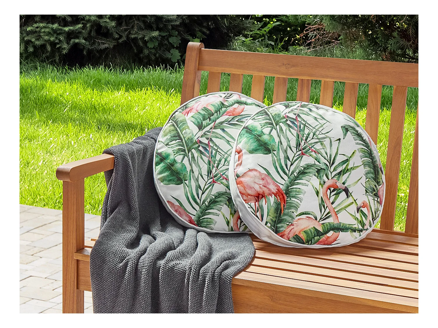 Lot de 2 coussins d'extérieur ELLERA Motif animal 40 x 40 cm Vert