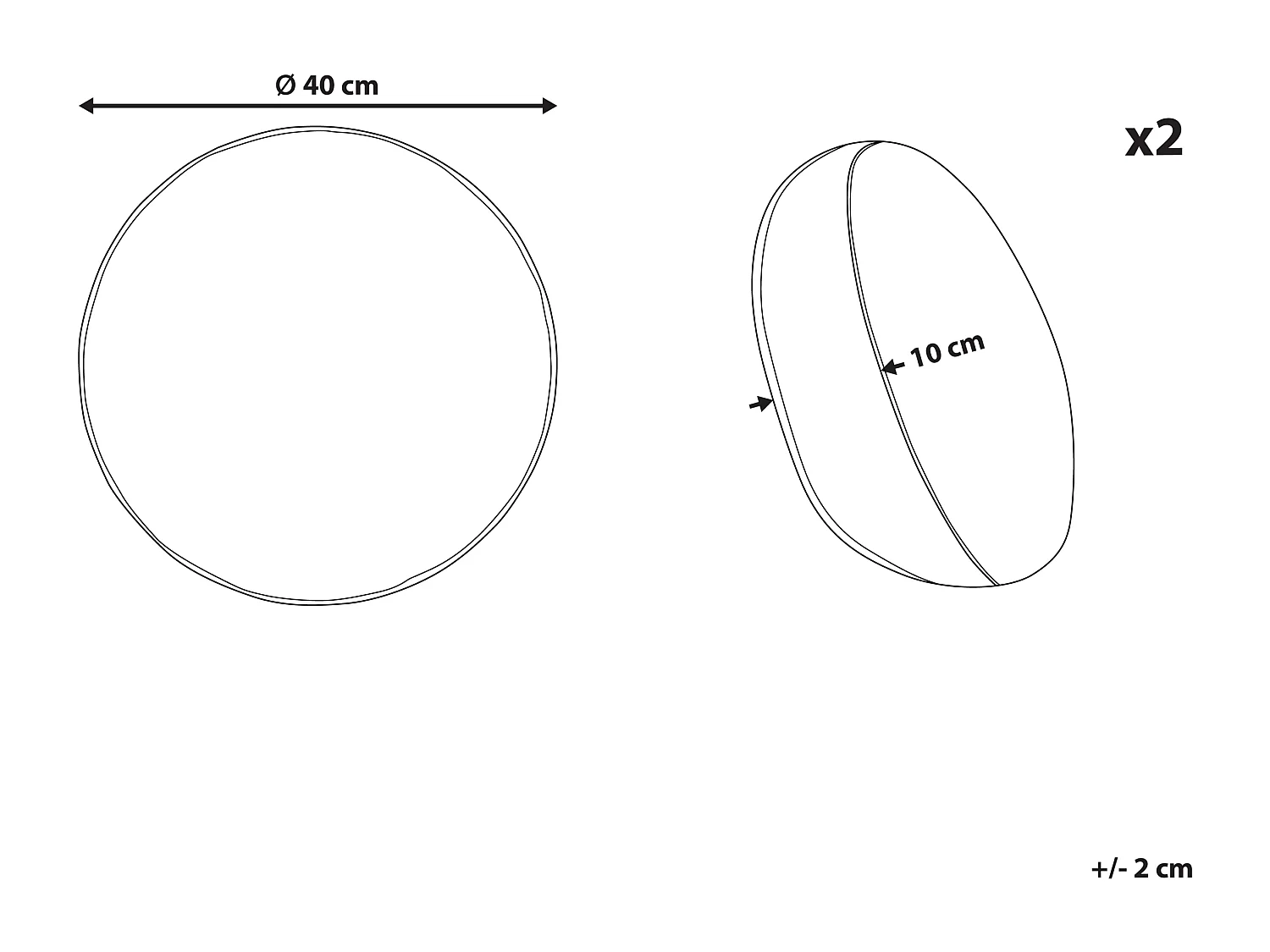 Conjunto de 2 cojines de exterior ELLERA Patrón animal 40 x 40 cm Verde