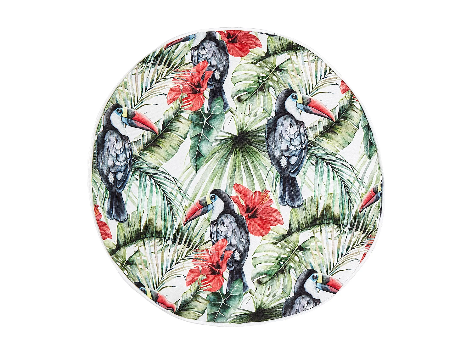 Gartenkissen 2er Set bunt rund ⌀ 40 cm mit Vogelmotiv Outdoor modern Mallare