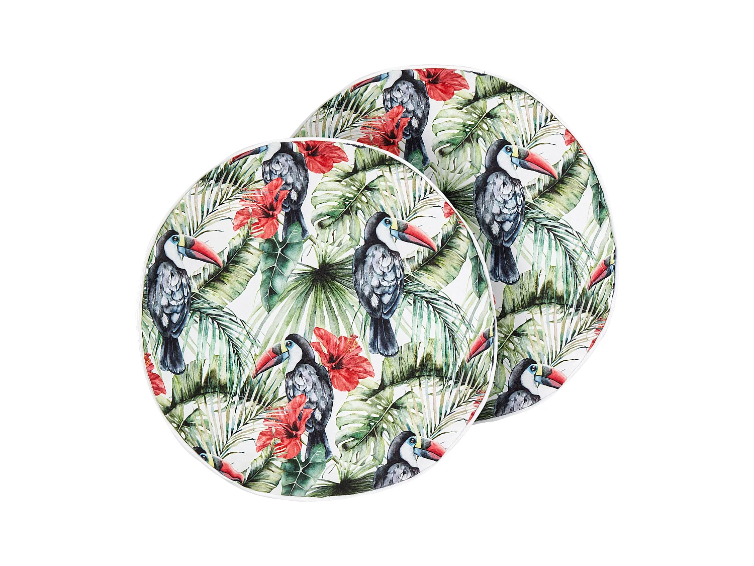 Lot de 2 coussins d'extérieur MALLARE Motif animal 40 x 40 cm Vert