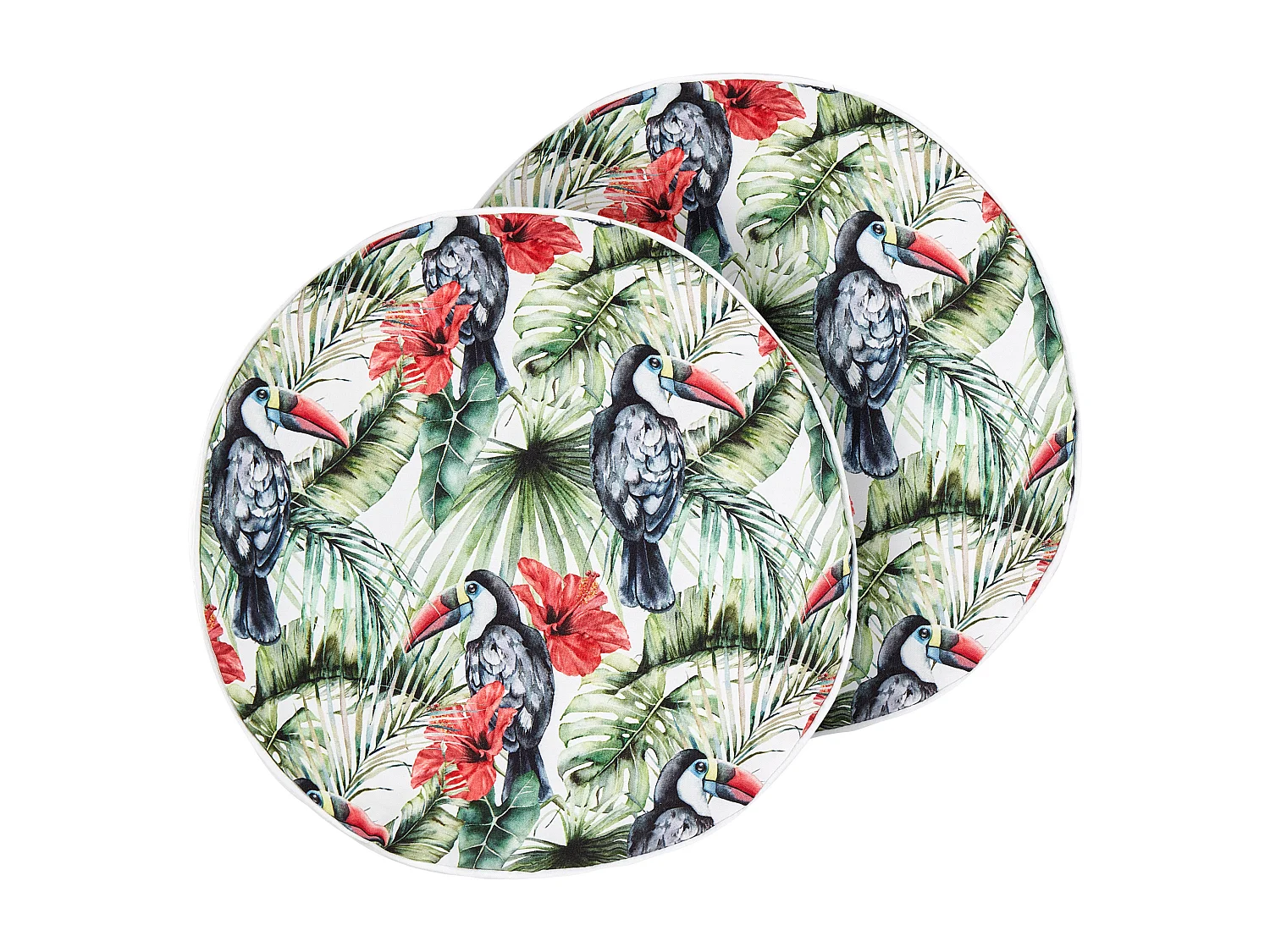 Lot de 2 coussins d'extérieur MALLARE Motif animal 40 x 40 cm Vert