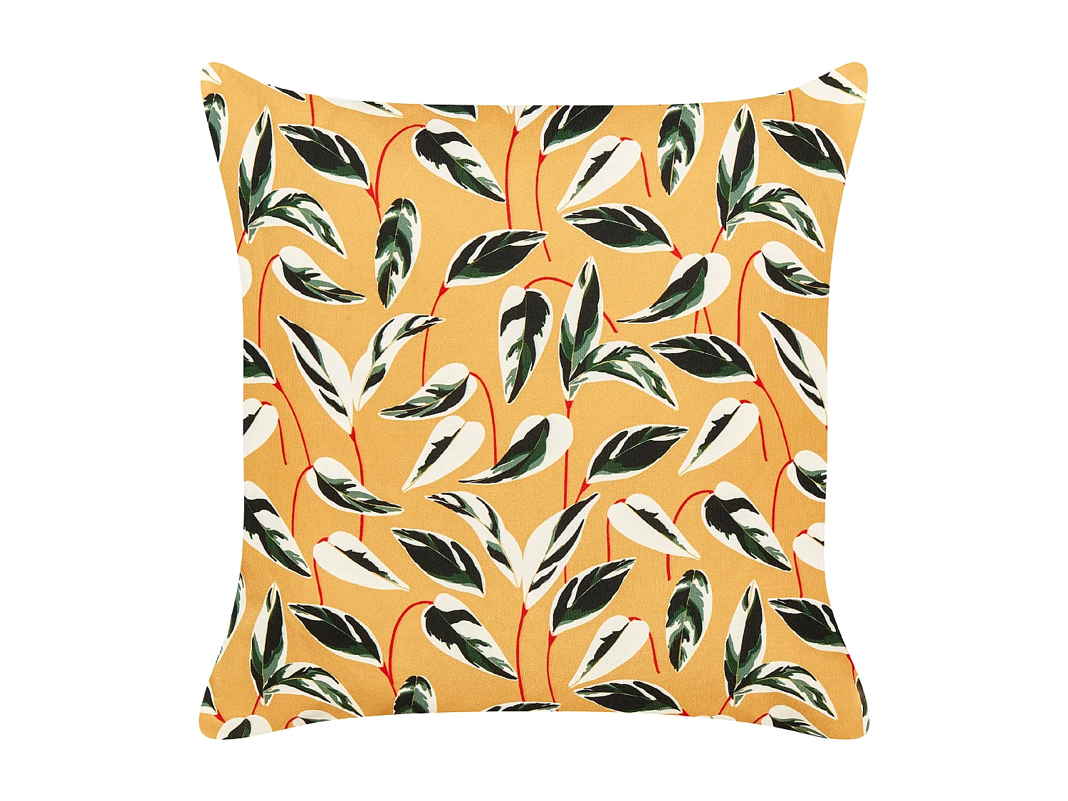Conjunto de 2 almofadas de jardim TAGGIA Padrão de plantas 45 x 45 cm Amarelo