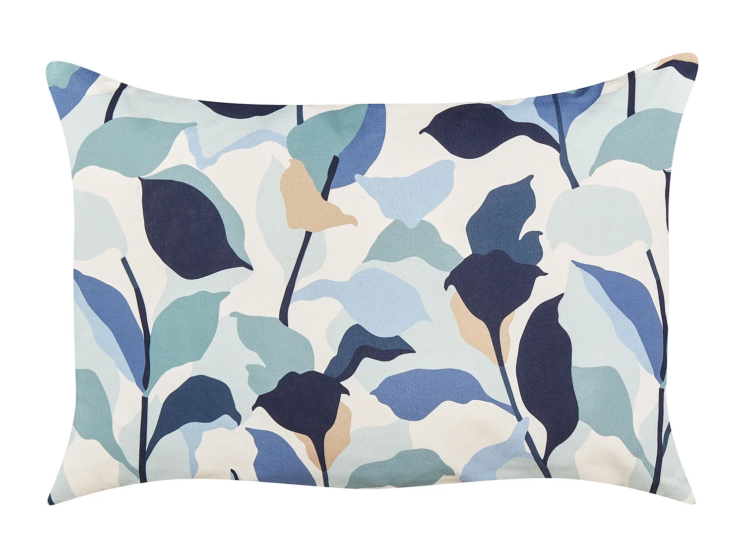 Lot de 2 coussins d'extérieur VEGLINO Motif de plante 40 x 60 cm Bleu