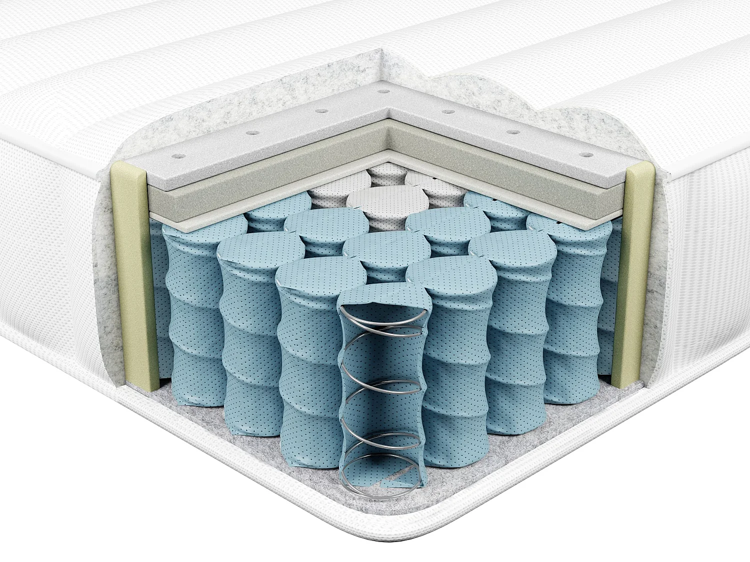 Matelas à ressorts ensachés en latex SPRINGY II H3/4 Ferme 180 x 200 cm