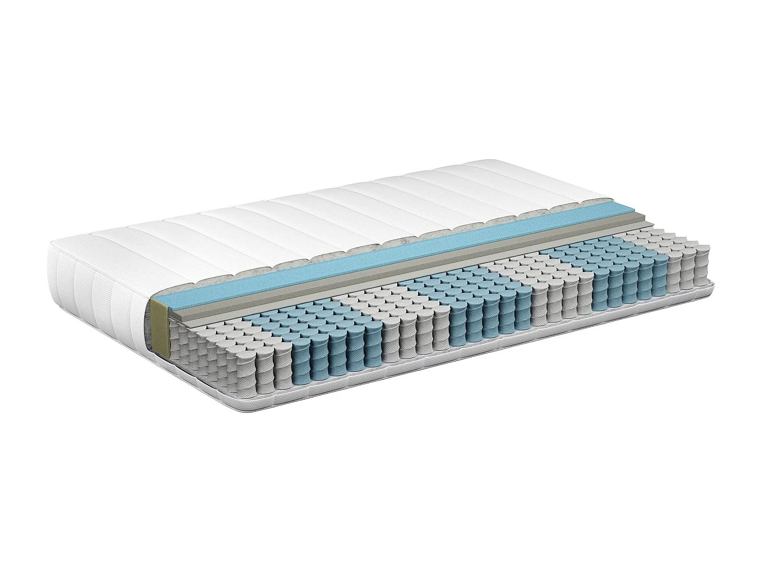 Matelas à ressorts ensachés en mousse à mémoire de forme BREEZ H3/4 Ferme 180 x 200 cm