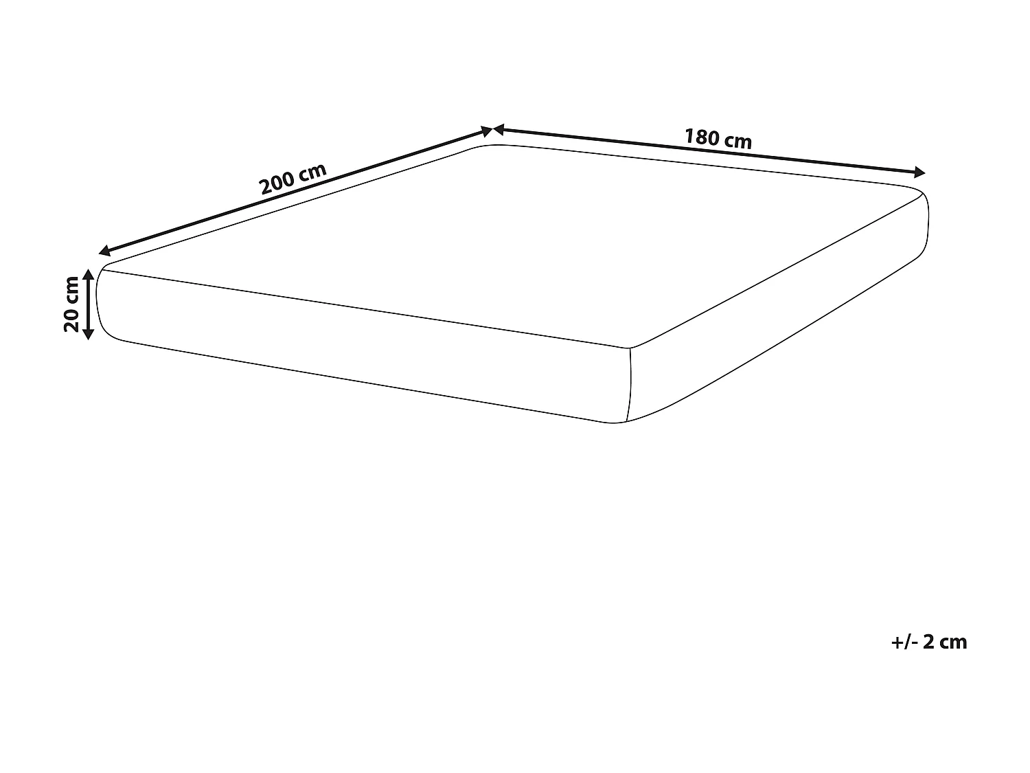 Matelas à ressorts ensachés en mousse à mémoire de forme BREEZ H3/4 Ferme 180 x 200 cm