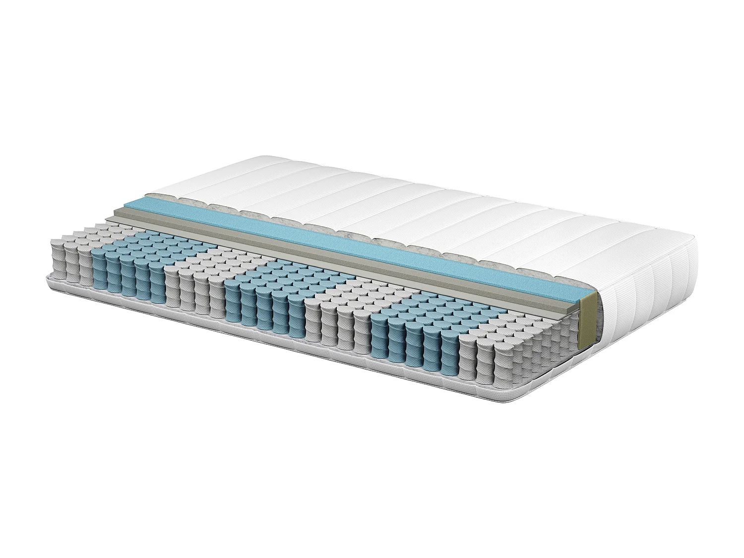 Matelas à ressorts ensachés en mousse à mémoire de forme BREEZ H2/3 Moyen 90 x 200 cm